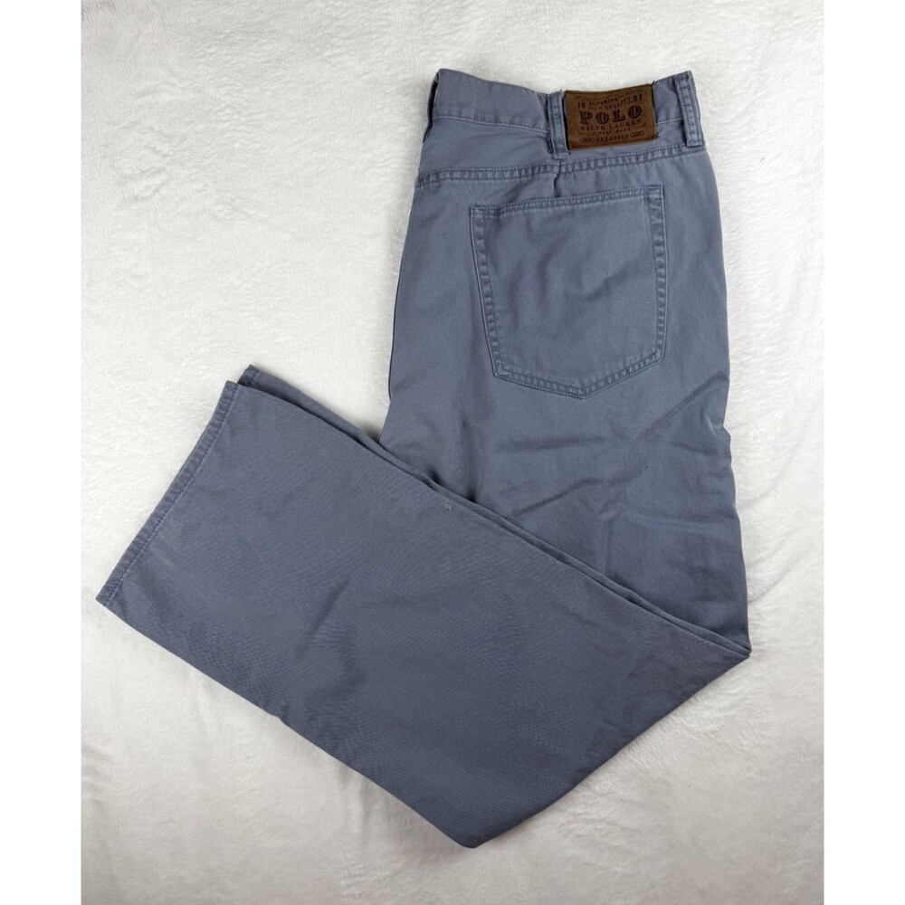 Polo Ralph Lauren Dry Goods Mens Pants 40x30 Blue Gray Straight Leg
